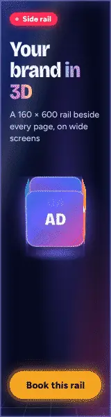 Your brand in 3D: book the left side rail