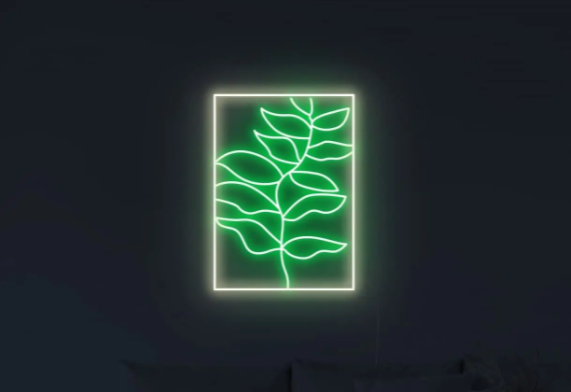 Leaf neon sign