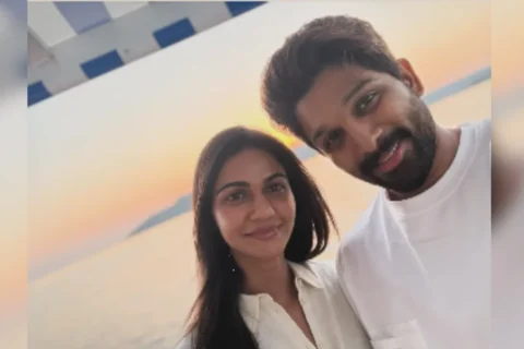 Allu Arjun wishes wife Sneha Reddy on her birthday with romantic selfie