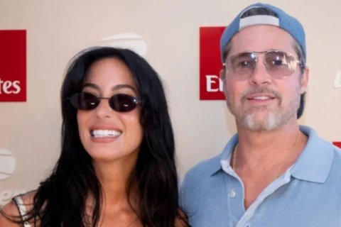 Brad Pitt and Ines De Ramon attend US Open women’s final