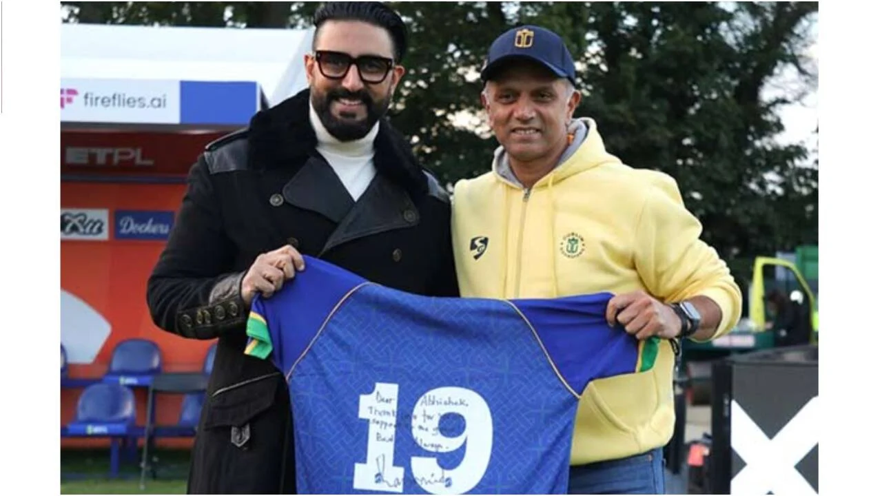 Dravid gifts jersey and note: Cricketer thanks Abhishek Bachchan