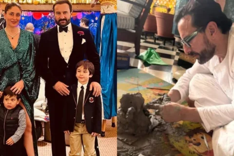 Kareena drops glimpse of Ganpati made by 5-year old son Jeh with Saif