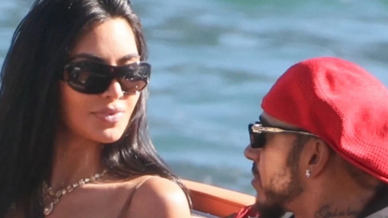 Lewis Hamilton and Kim Kardashian enjoy Lake Como boat ride and visit Villa Balbianello