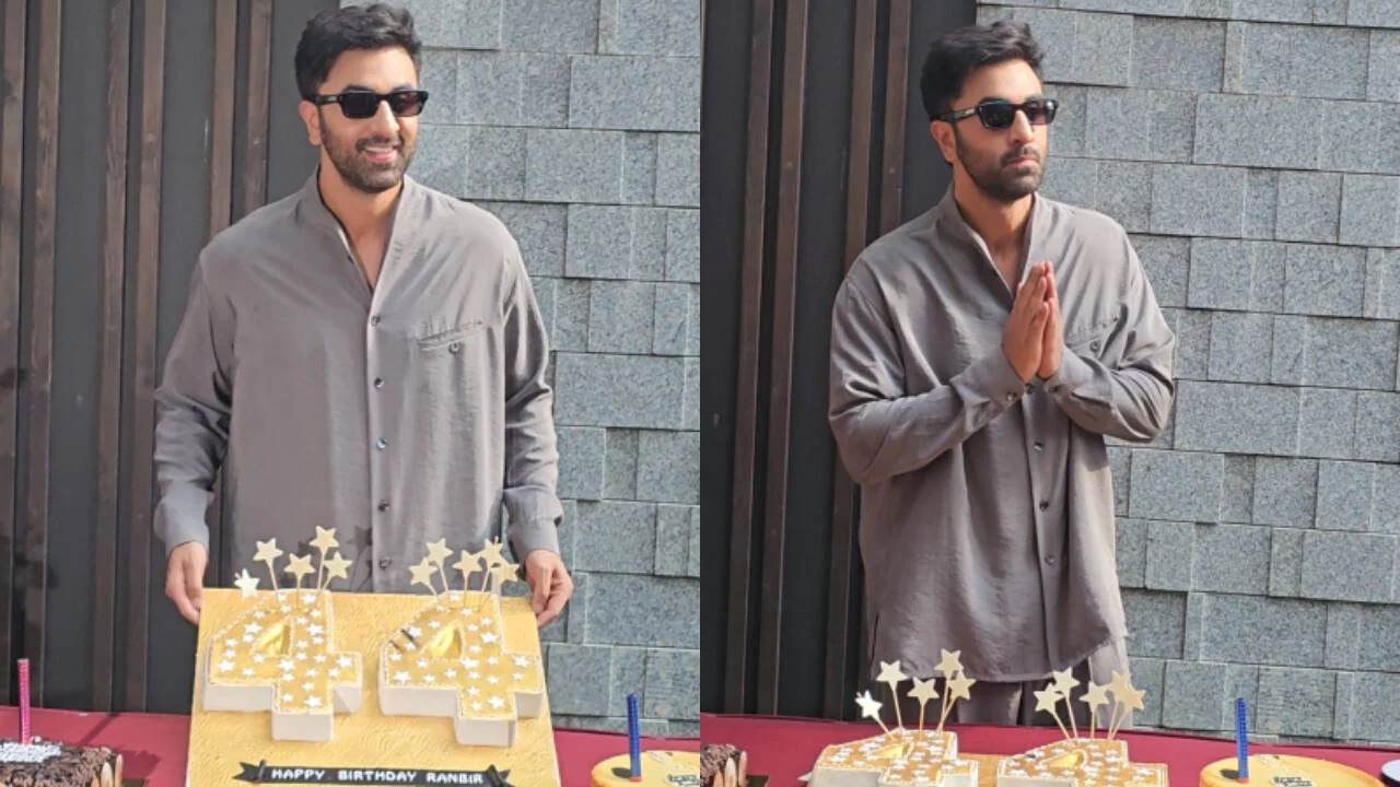 Ranbir Kapoor celebrates 44th birthday with paparazzi - Pics