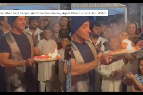 Salman Khan gets aarti direction wrong, Arpita's quick correction wins hearts online