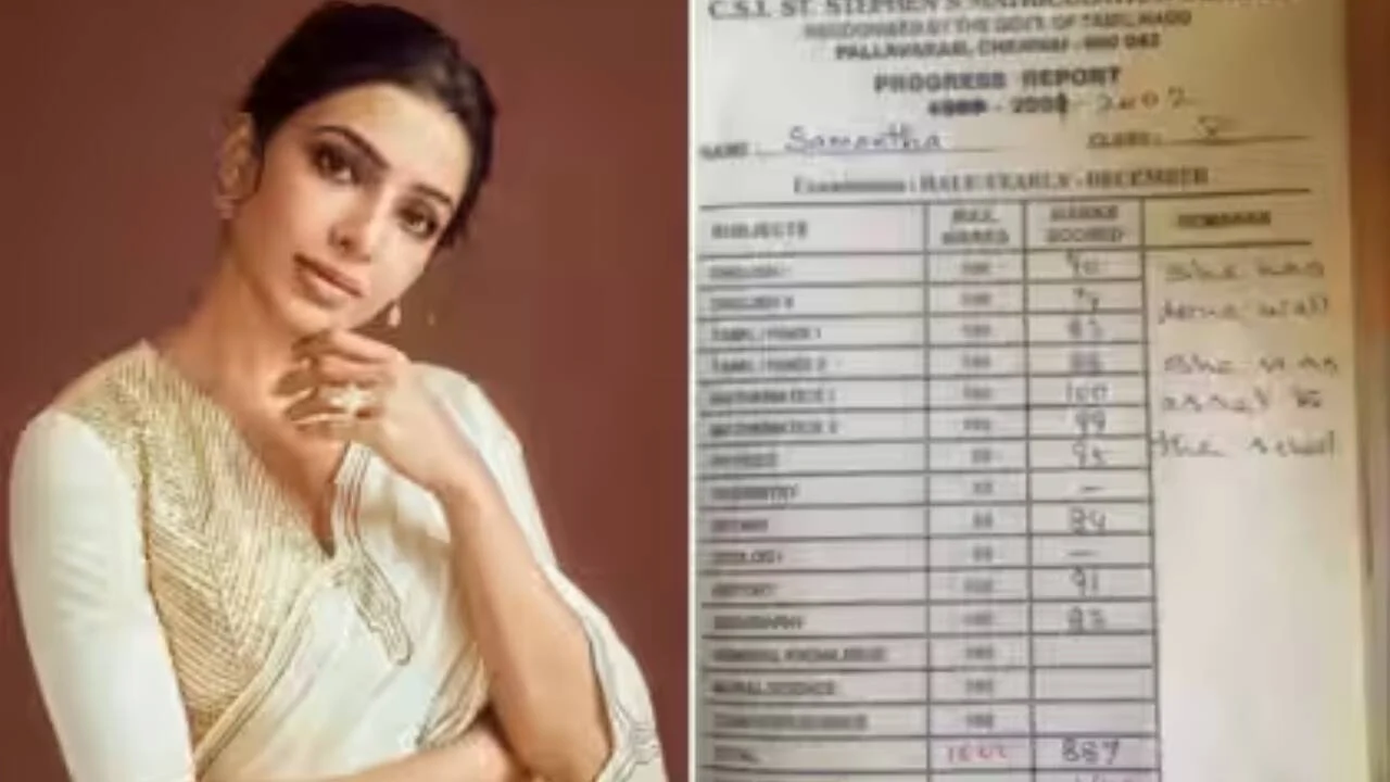 Throwback to Samantha Ruth Prabhu's class 10 marksheet amid pregnancy