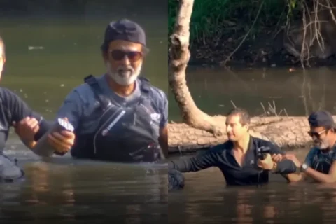 When Rajinikanth walked through crocodile-infested lake with Bear Grylls