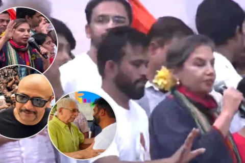 Bollywood celebs join protest at Mumbai's Shivaji Park