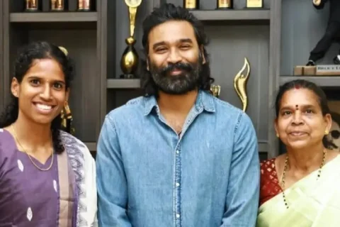 Dhanush honours Athlete Vidhya Ramaraj after her historic Asian Games victory