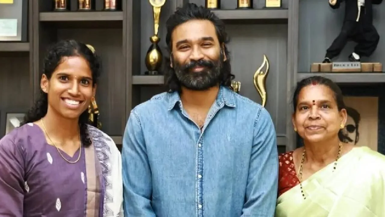 Dhanush honours Athlete Vidhya Ramaraj after her historic Asian Games victory
