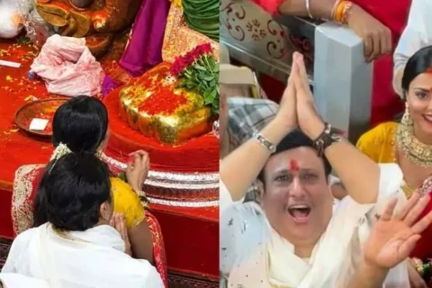 Divya slams Govinda's rumoured girlfriend Komal's sindoor during Lalbaughcha Raja visit