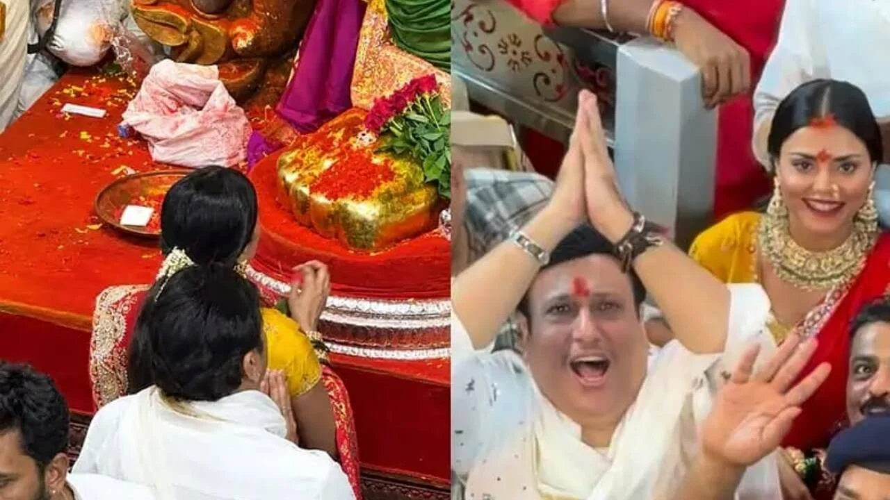 Divya slams Govinda's rumoured girlfriend Komal's sindoor during Lalbaughcha Raja visit