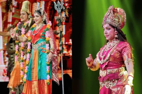 Hema Malini turns into Ma Durga, performs her most popular dance at 77