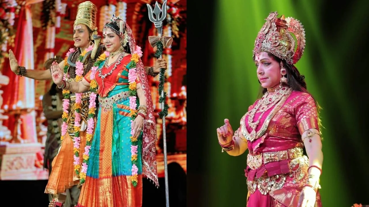 Hema Malini turns into Ma Durga, performs her most popular dance at 77