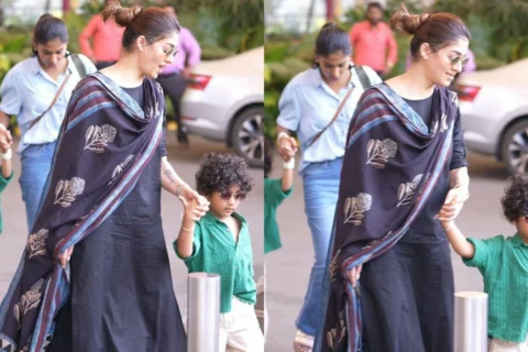 Nayanthara steps out in Mumbai with twin sons Uyir and Ulagam