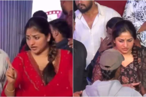 Rachita looks stunned as fan pulls her cheek