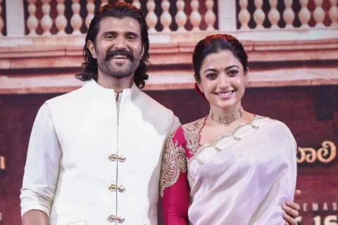 Rashmika Mandanna stuns in Rs 1.31 lakh saree at Ranabaali promotions