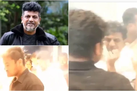 Shivarajkumar escapes firecracker mishap