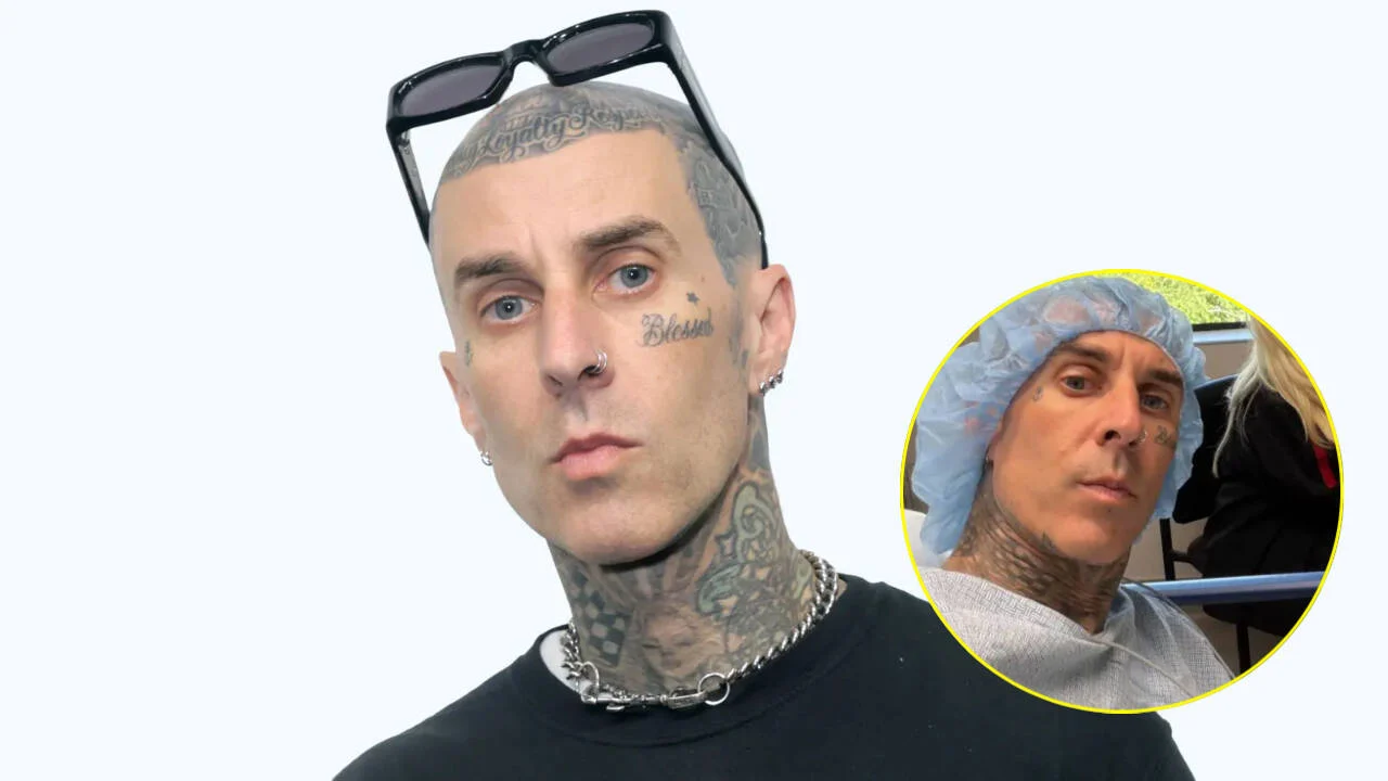 Travis Barker shares pics from hospital; wife Kourtney stays by his side